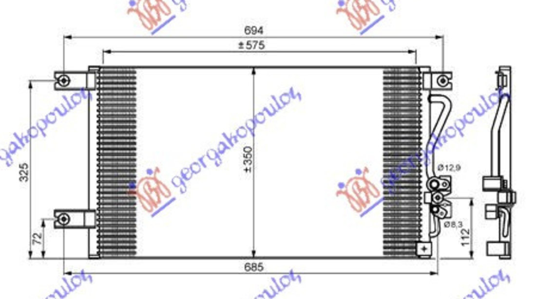 Radiator Ac/ Benzina-Diesel (58x34 5) - Mitsubishi P/U L200 1999 , Mr360415