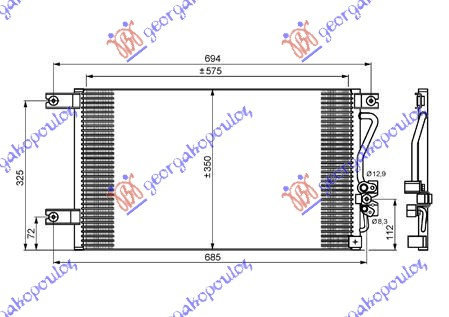Radiator Ac/ Benzina-Diesel (58x34 5) - Mitsubishi P/U L200 1999 , Mr360415