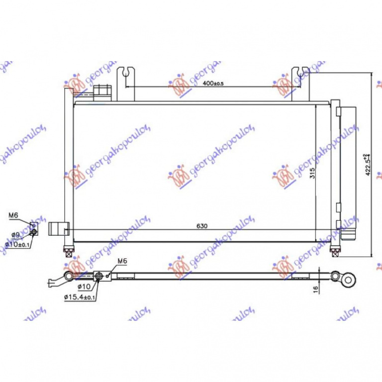Radiator Ac/ Benzina-Diesel (590x340x16) - Fiat Sedici 2007 , 95310-79j00