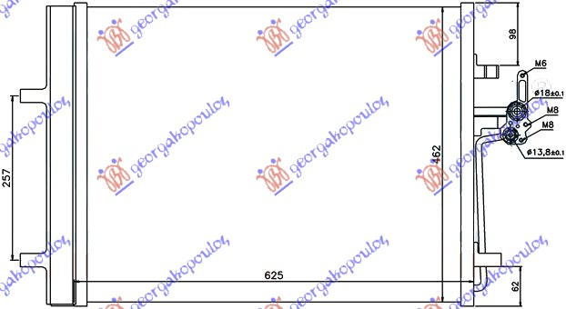 Radiator Ac/ Benzina-Diesel (59x47x1 6) - Ford Galaxy 2006 , 1437112