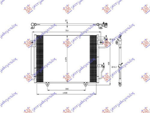 Radiator Ac/ Benzina-Diesel (608x485x16) - Mitsubishi Pajero 2007 , 7812a156