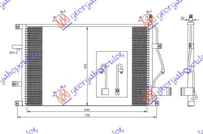 Radiator Ac/ Benzina-Diesel (63 5x43) - Volvo S60 2000 , 30676602