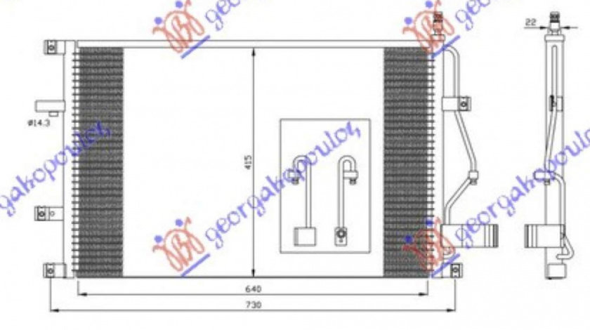 Radiator Ac/ Benzina-Diesel (63 5x43) - Volvo S80 1999 , 30676602