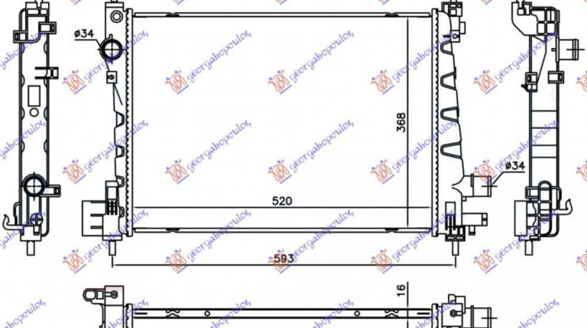 Radiator Ac/ Benzina/Diesel (637x280x12) - Opel Corsa E 2015 , 1850742