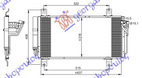 Radiator Ac/ Benzina-Diesel (640x320x16) - Mazda 6 2008 , Gsyd-61-48za
