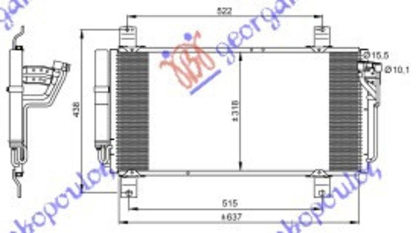 Radiator Ac/ Benzina-Diesel (640x320x16) - Mazda 6 2008 , Gsyd-61-48za