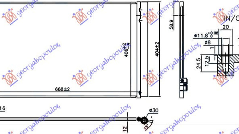 Radiator Ac/ Benzina-Diesel (640x385x12) - Mercedes Vito (W447) 2015 , 4478350070