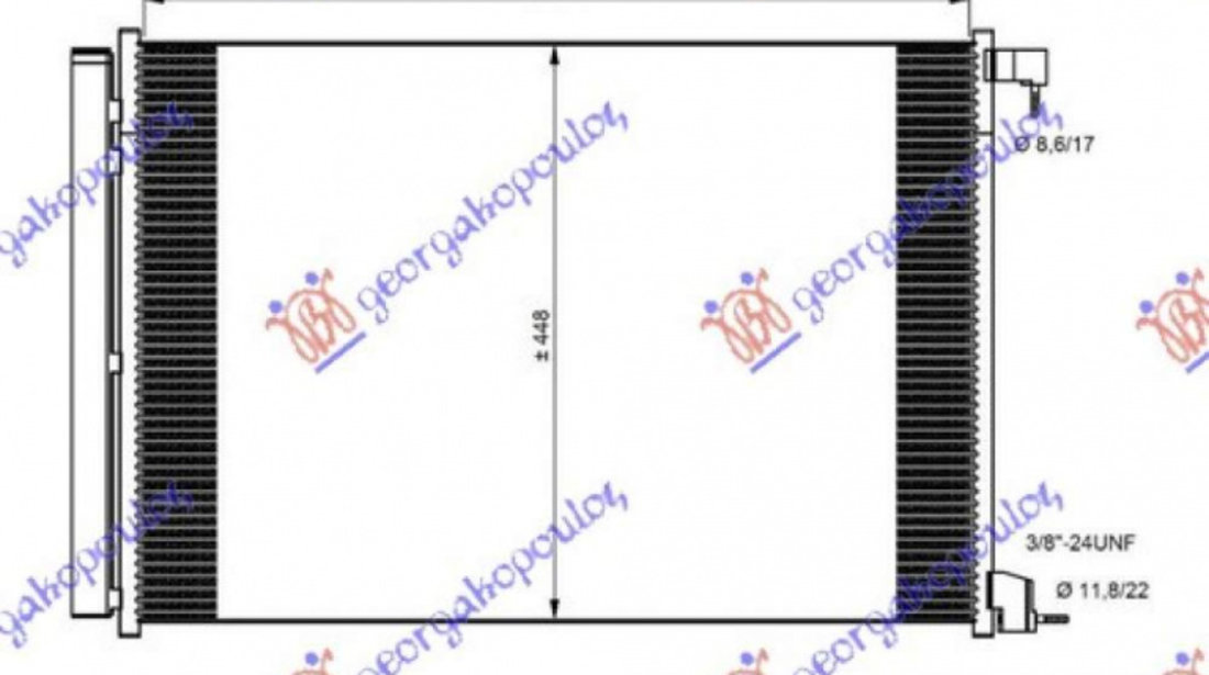 Radiator Ac/ Benzina - Diesel (640x448x12) R134 - Mercedes C Class (W205) Sdn/S.W. 2014 , 995001854