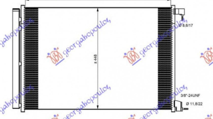 Radiator Ac/ Benzina - Diesel (640x448x12) R134 - Mercedes C Class (W205) Sdn/S.W. 2014 , 995001854