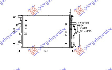 Radiator Ac/ Benzina-Diesel (64x41 5) - Volvo Xc90 2003 , 30665563