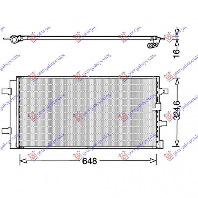 Radiator Ac/ Benzina-Diesel (650x325x16) - Audi A5 2007 , 8t0260403d