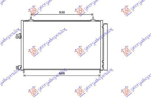 Radiator Ac/ Benzina-Diesel (655x415x16) - Toyota Rav 4 2012 , 88460-42110