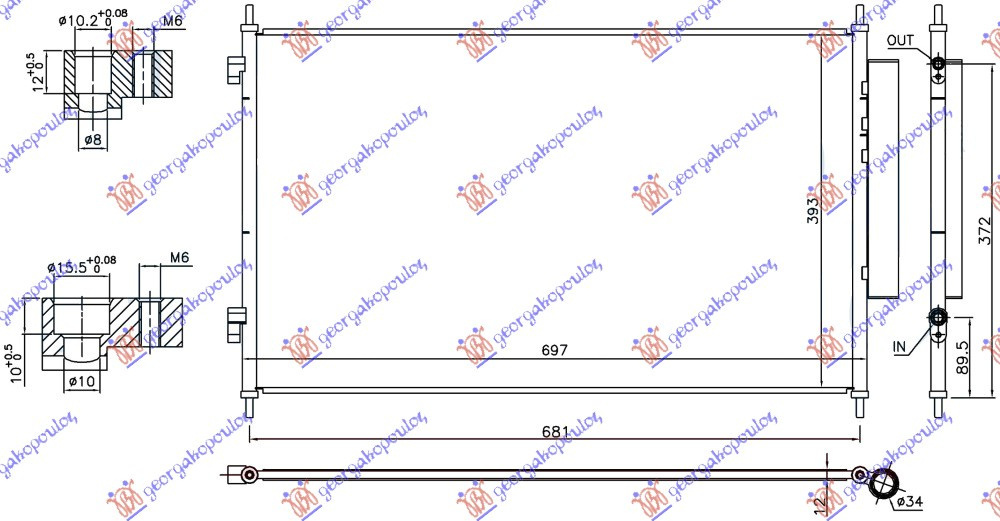Radiator Ac/ Benzina/Diesel (665x395x12) - Honda Hr-V 2015 , 80110-T7w-A01