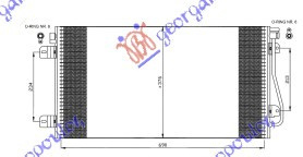 Radiator Ac/ Diesel 01-03 (69 2x38) - Opel Movano1998 1999 , 4403238