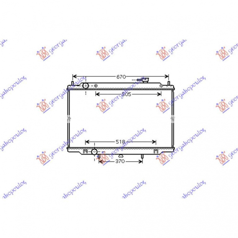 Radiator Ac/ Diesel 03- (69 2x38x1 6) - Nissan Interstar 2002 , 4401424