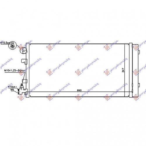 Radiator Ac/ -Diesel -11 (65x35) - Renault Scenic/Grand Scenic 2009 , 92110-0001r