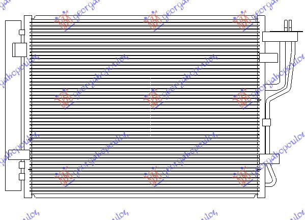 Radiator Ac/ Diesel (470x390x16) - Hyundai I30 2007 , 97606-2h600