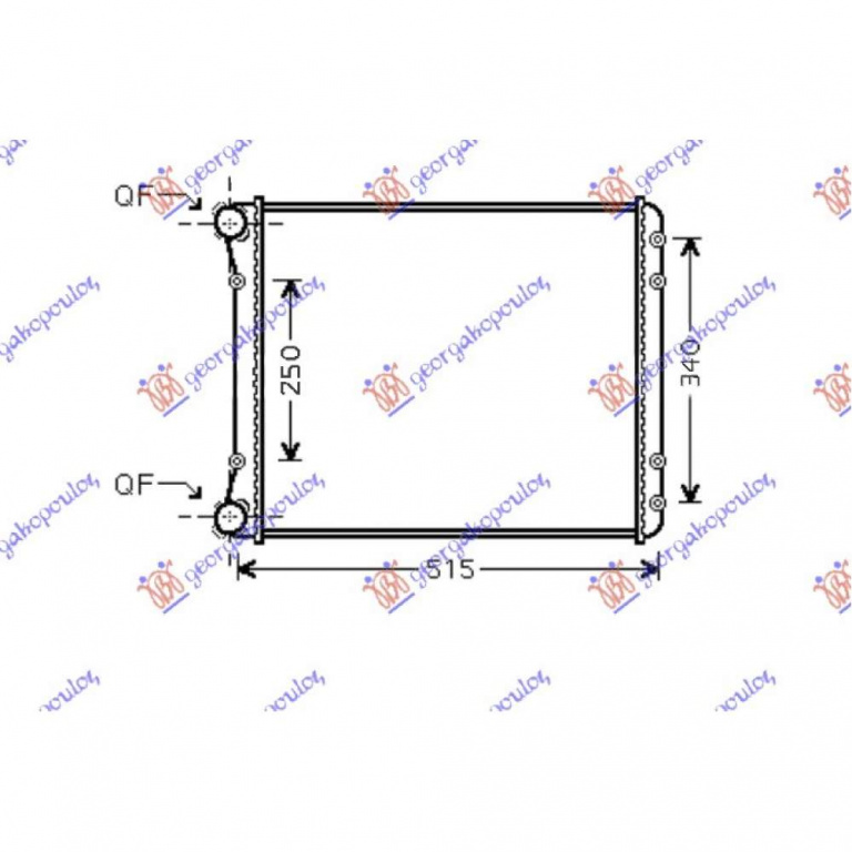 Radiator Ac/ -Diesel (47x41x16) - Audi A2 2000 , 8z0260403b