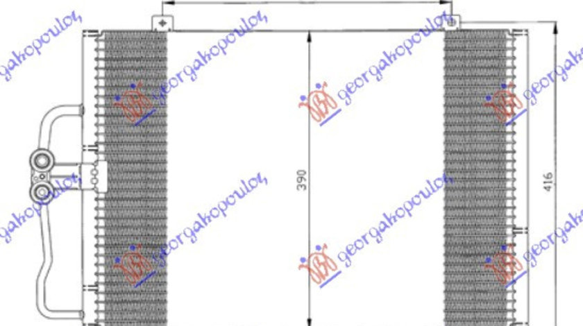 Radiator Ac/ - Diesel (52x39) - Renault Megane Sdn 1996 , 7700838131