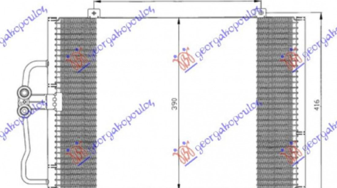 Radiator Ac/ - Diesel (52x39) - Renault Megane Scenic1996 1997 , 7700838131