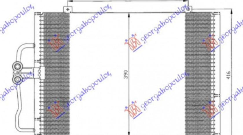 Radiator Ac/ - Diesel (52x39) - Renault Megane Scenic1996 1997 , 7700838131