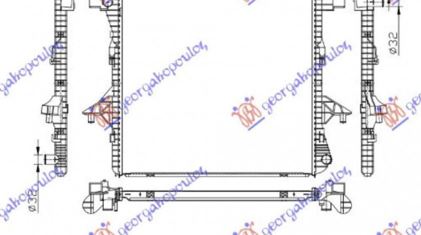 Radiator Ac/ -Diesel (53 5x36 8x16) - Vw Jetta 2014 , 5c0820411e