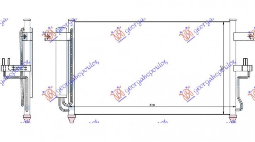 Radiator Ac/ -Diesel (57x35 5) - Hyundai Accent H/B-L/B 2003 , 9760625500