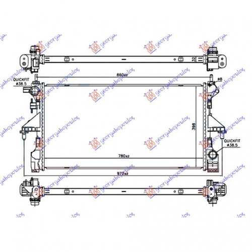 Radiator Ac/ -Diesel (57x35) - Peugeot Bipper 2008 , 55700406