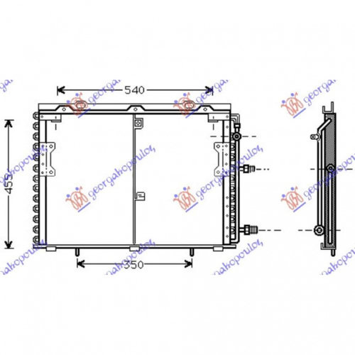 Radiator Ac/ -Diesel (58x48) - Mercedes S Class (W221) 2005 , 2215000354