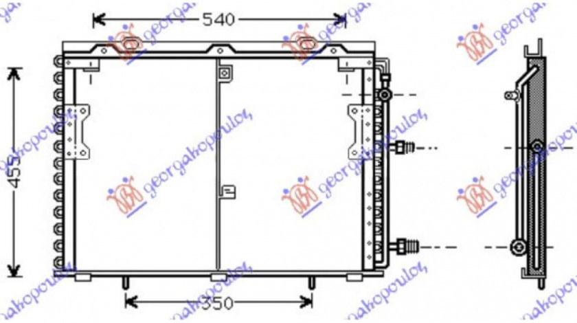 Radiator Ac/ -Diesel (58x48) - Mercedes S Class (W221) 2005 , 2215000354