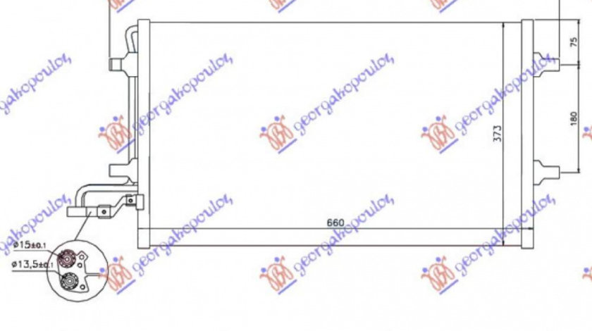 Radiator Ac/ /Diesel (59x38) In/Out 15 - Volvo C70 2010 , 31292022.4