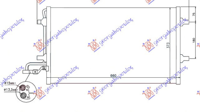 Radiator Ac/ /Diesel (59x38) In/Out 15 - Volvo S40 2003 , 31292022.4