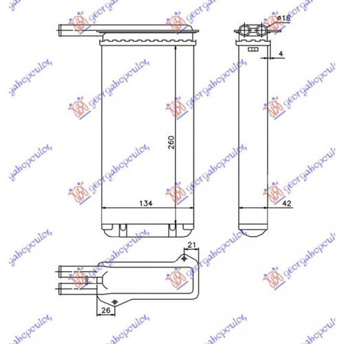 Radiator Ac/ /Diesel (59x38) In/Out 15 - Volvo V50 2007 , 31292022.4