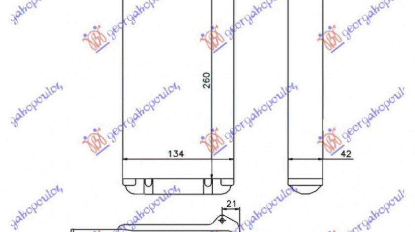 Radiator Ac/ /Diesel (59x38) In/Out 15 - Volvo V50 2007 , 31292022.4