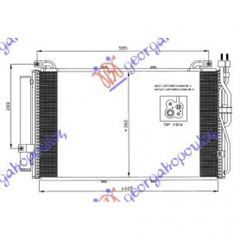 Radiator Ac/ -Diesel (60 5x35) - Hyundai Lantra J2 1998 , 97606-29000