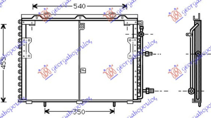 Radiator Ac/ -Diesel (60x46x2 5) - Mercedes S Class (W140) 1990 , 1408300870