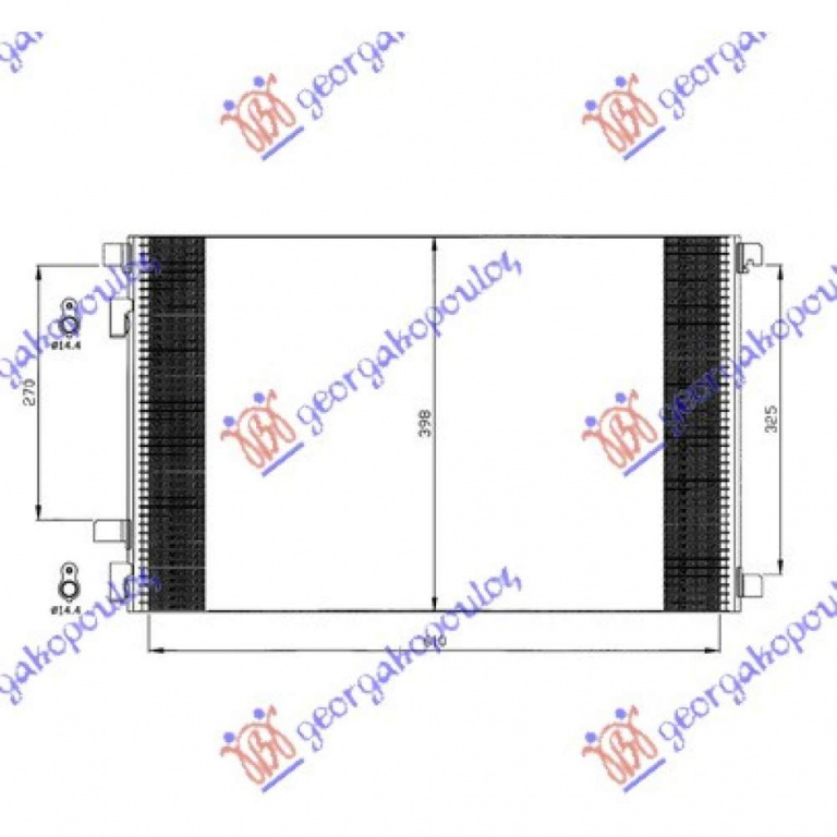 Radiator Ac/ - Diesel (61 5x40) - Renault Scenic 2003 , 8200115543