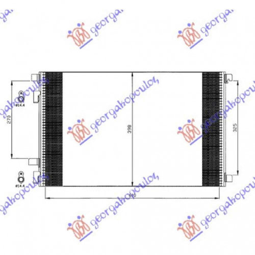 Radiator Ac/ - Diesel (61 5x40) - Renault Scenic/Grand Scenic 2009 , 8200115543