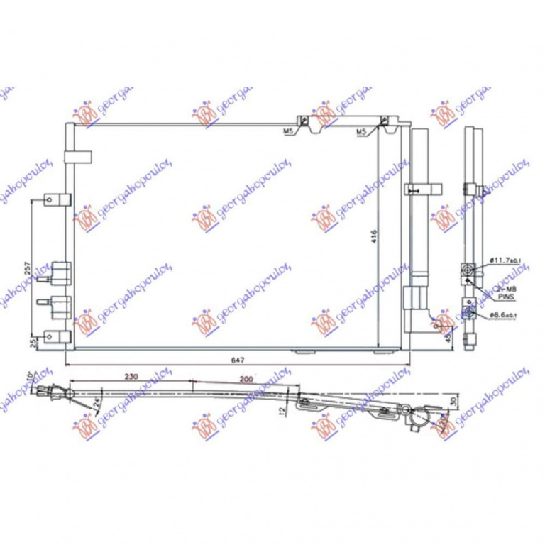 Radiator Ac/ -Diesel (61 5x42) - Alfa Romeo Spider 2006 , 60694767
