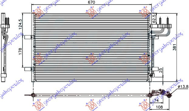 Radiator Ac/ -Diesel (62 8x37 4x1 6) - Ford Focus C-Max 2003 , 1234248