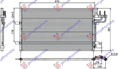 Radiator Ac/ -Diesel (62 8x37 4x1 6) - Ford Focus C-Max 2003 , 1234248