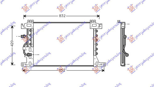 Radiator Ac/ Diesel (67 3x45 7x22) - Mercedes Actros 1996 , 9425000054