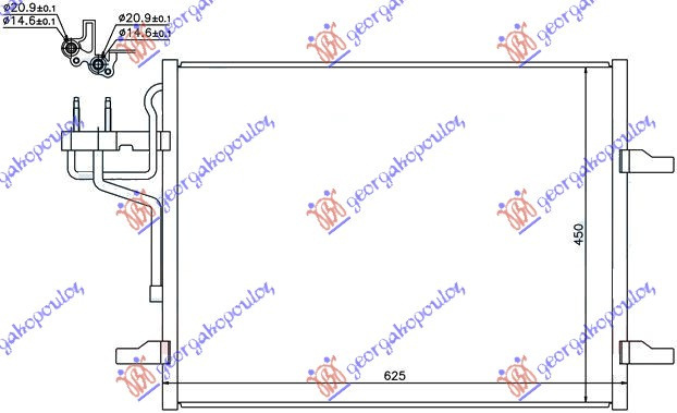 Radiator Ac/ Diesel-Benzina (585x470x16) - Ford Kuga 2008 , 1522067