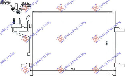 Radiator Ac/ Diesel-Benzina (585x470x16) - Ford Kuga 2008 , 1522067