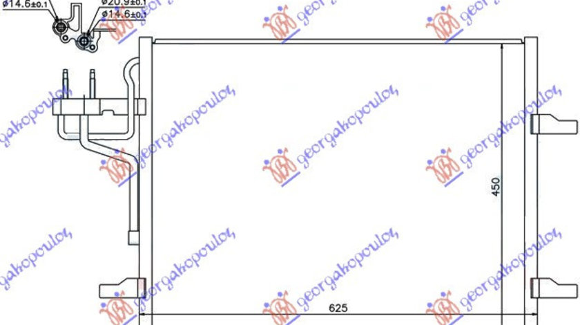 Radiator Ac/ Diesel-Benzina (585x470x16) - Ford Kuga 2008 , 1522067