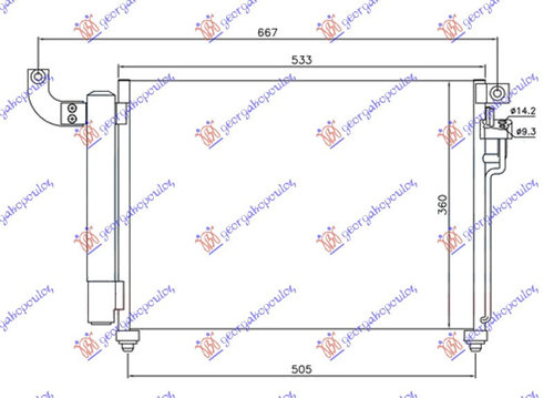 Radiator Ac/ Diesel - Kia Rio 2005 , 976061g300