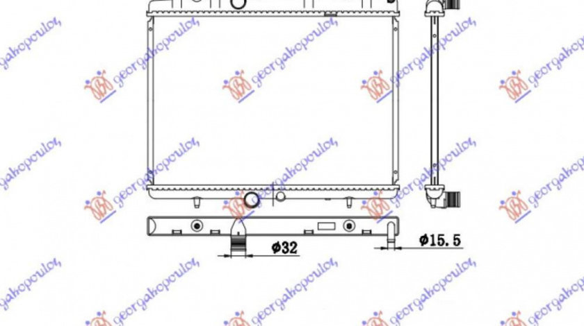 Radiator Ac/ /Ds (56x36) - Citroen C5 2008 , 6455.Cp