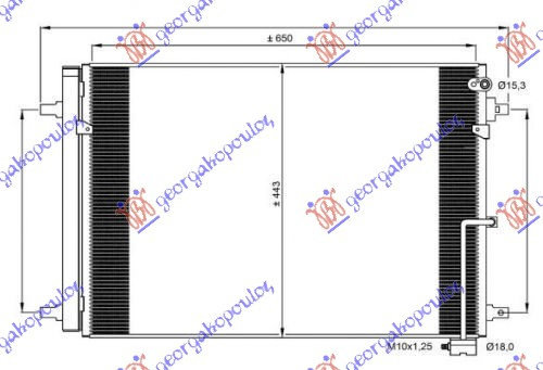 Radiator Ac/ L-Diesel (Except 3 0-4 0tfsi)(66x44x6) - Audi A82009 2010 , 4h0260403c