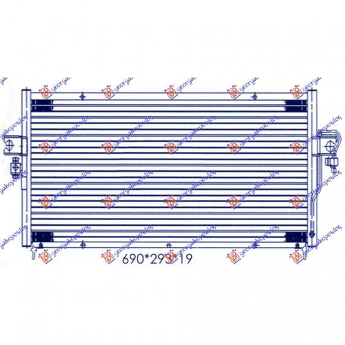 Radiator Ac/ Model (64 5x27) (07/12mm) - Nissan Almera (N15) H/B 1996 , 92110-2m112