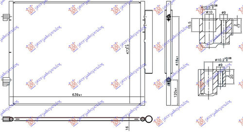 Radiator Ac/ Model Benzina Manual/Auto (639x473x16) - Alfa Romeo Giulia 2015 , 50534298